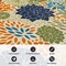 World Rug Gallery Modern Floral Circles Flatweave Indoor/Outdoor Runner Rug 2'x7' Multi 9015MULTI2X7 - alternate 2